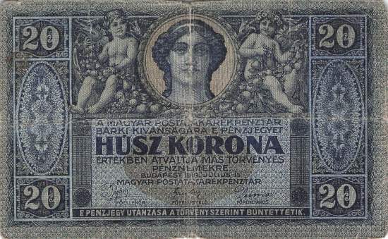 Ungarn p42 20 Korona 1919